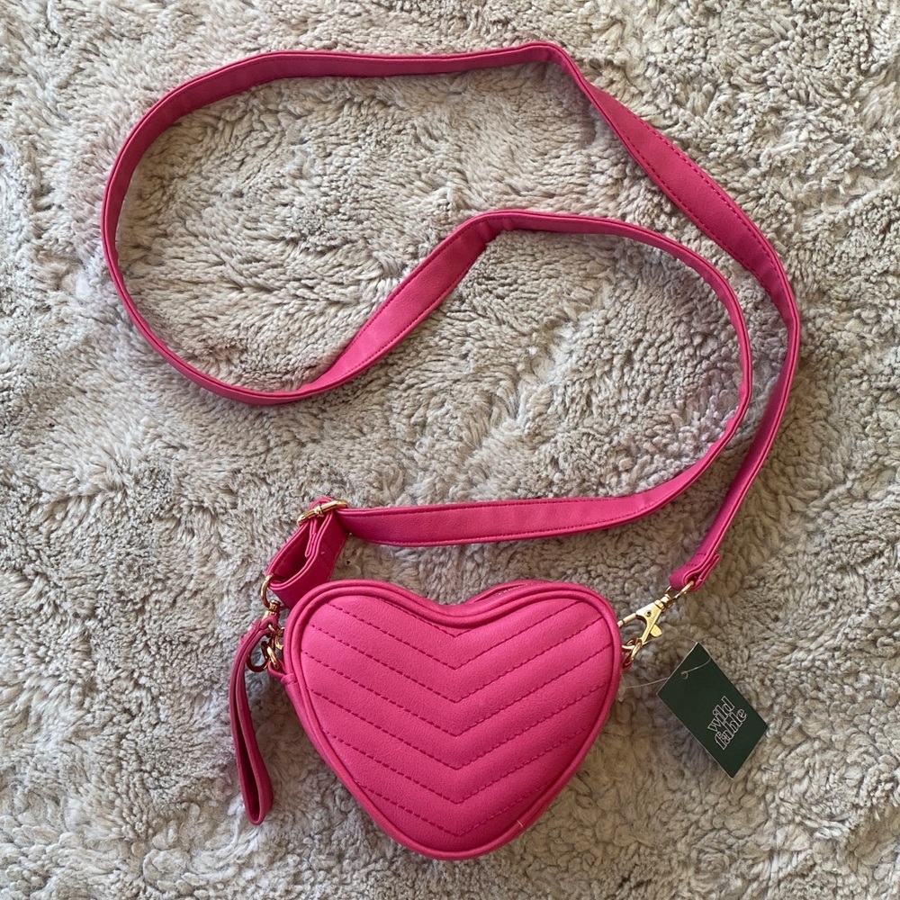 Wild Fable Pink Heart-Shaped Valentines Day Crossbody Bag